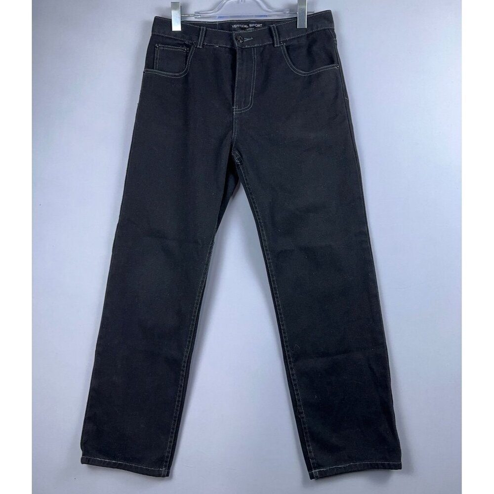 Vertical Sport Straight Leg Jeans Mens Size 32/30 Classically Detailed Black